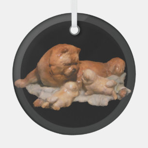 Ron Hevener "Gesicht der Liebe" Ornament Aus Glas