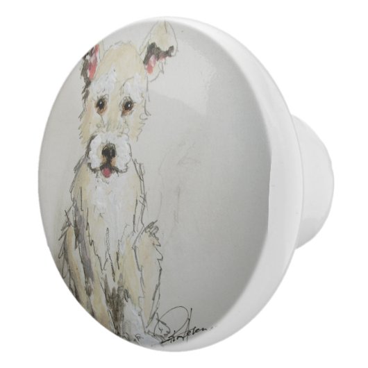 Ron Hevener Scruff Puppy Keramikknauf (Rechts)