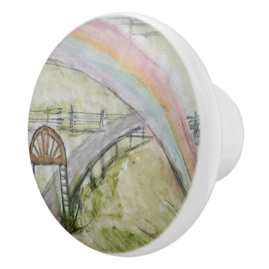 Ron Hevener über dem Regenbogen Keramikknauf (Rechts)