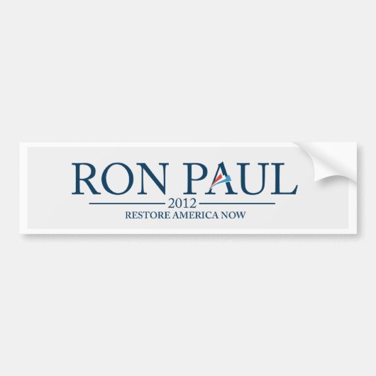 Ron Paul 2012 Autoaufkleber (Vorne)