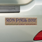 Ron Paul 2012 Autoaufkleber (Auf Auto)