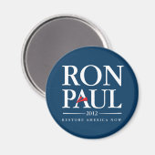 Ron Paul 2012 (blau) Magnet (Vorderseite/Rückseite)