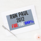 Ron Paul 2012, für die 99% Rechteckiger Aufkleber (Umschlag)