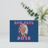 Ron Paul 2012 für Präsident USA Postkarte (Stehend Vorderseite)