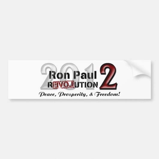 Ron Paul 2012 Kampagnen-Autoaufkleber Autoaufkleber (Vorne)