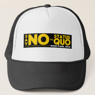 Ron Paul 2012 - Lehnen Sie einfach den Status Quo Truckerkappe