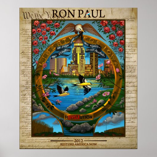 Ron Paul 2012: LIberty für Iowa Poster (Vorne)