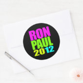 RON PAUL 2012 NEON RUNDER AUFKLEBER (Umschlag)