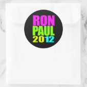 RON PAUL 2012 NEON RUNDER AUFKLEBER (Tasche)