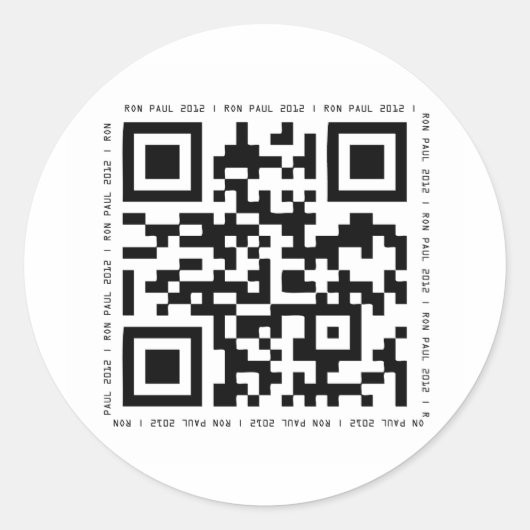 Ron Paul 2012 Runder Aufkleber (Vorderseite)