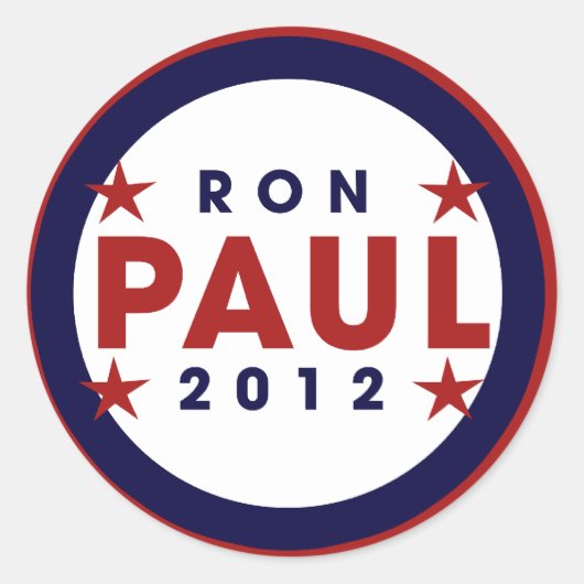 Ron Paul 2012 Runder Aufkleber (Vorderseite)