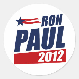 RON PAUL 2012 RUNDER AUFKLEBER