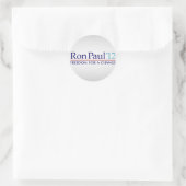 Ron Paul 2012 Runder Aufkleber (Tasche)