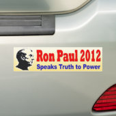 Ron Paul 2012 spricht Wahrheit mit Power Autoaufkleber (Auf Auto)