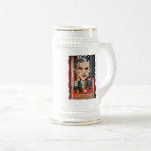 RON PAUL 2012 UMDREHUNGS-BIER STEIN BIERGLAS (VorderseiteRechts)