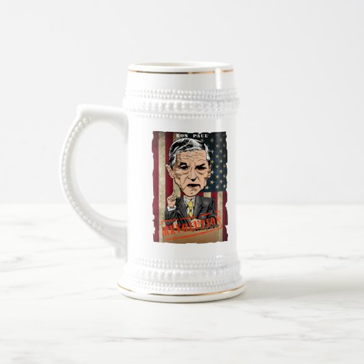 RON PAUL 2012 UMDREHUNGS-BIER STEIN BIERGLAS (Links)
