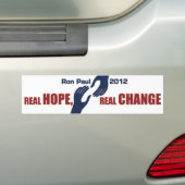 Ron Paul 2012: Wirkliche Hoffnung, wirkliche Autoaufkleber (Auf Auto)