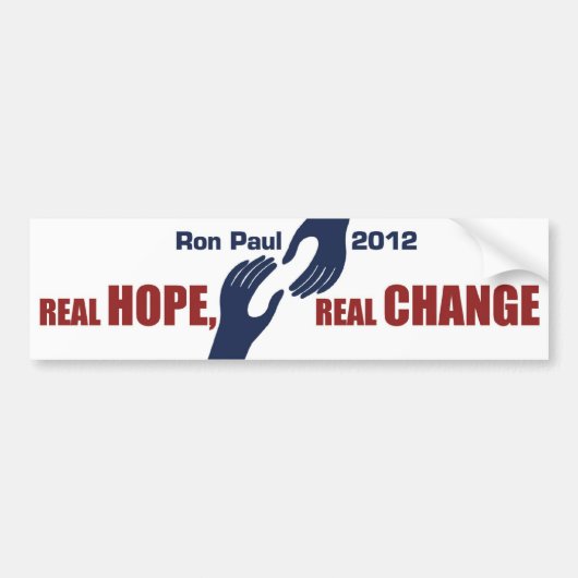 Ron Paul 2012: Wirkliche Hoffnung, wirkliche Autoaufkleber (Vorne)