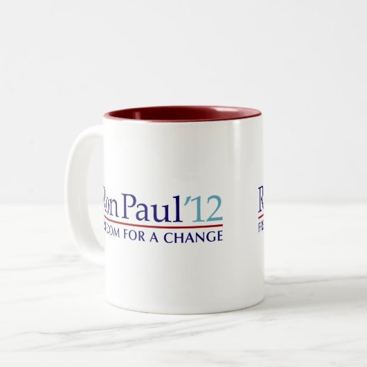 Ron Paul 2012 Zweifarbige Tasse (Vorderseite Links)