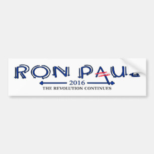 Ron Paul 2016: Die Revolution fährt fort Autoaufkleber
