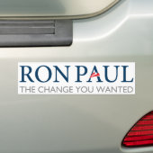 Ron Paul Änderung wollten Sie Autoaufkleber (Auf Auto)