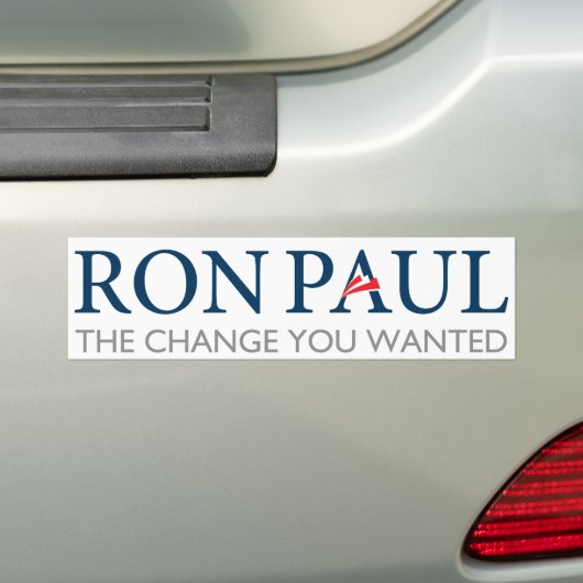 Ron Paul Änderung wollten Sie Autoaufkleber (Auf Auto)