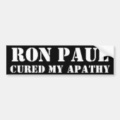 RON PAUL CURED MEY APATHY AUTOAUFKLEBER (Vorne)