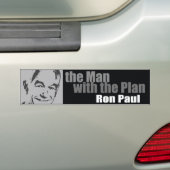 Ron Paul: Der Mann mit dem Plan Autoaufkleber (Auf Auto)