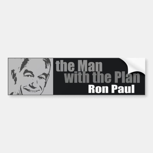 Ron Paul: Der Mann mit dem Plan Autoaufkleber (Vorne)