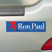 Ron Paul - die Änderung, die wir benötigen Autoaufkleber (Auf Auto)
