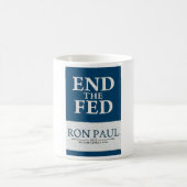 Ron Paul Ende die gefütterte Fahne Kaffeetasse (Mittel)