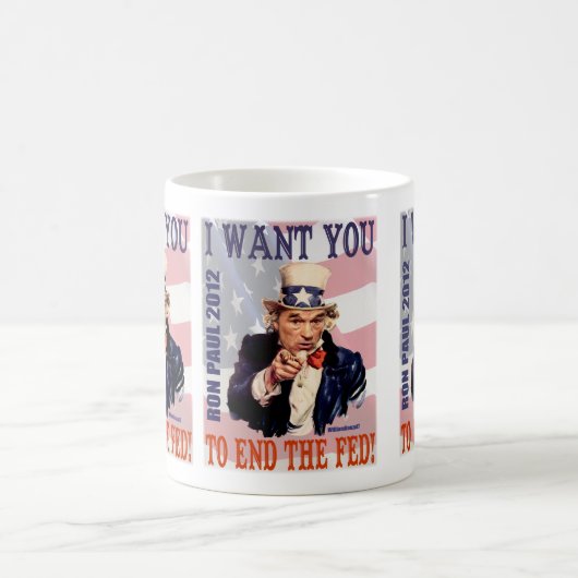 Ron Paul Enden-2012 gefüttert Kaffeetasse (Mittel)