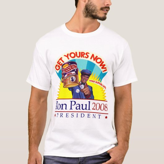 Ron Paul "erhalten Ihre Freiheit!" Retro Shirt (Vorderseite)