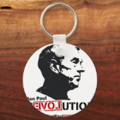Ron Paul face Stencil - Revolution Schlüsselanhänger (Vorderseite)