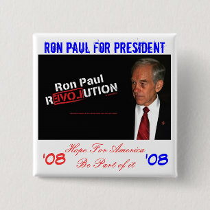 Ron Paul Fahne, Ron Paul für Präsidenten, Button