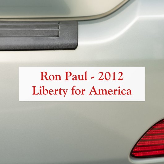 Ron Paul - Freiheit 2012 für Amerika Autoaufkleber (Auf Auto)