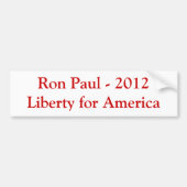 Ron Paul - Freiheit 2012 für Amerika Autoaufkleber (Vorne)