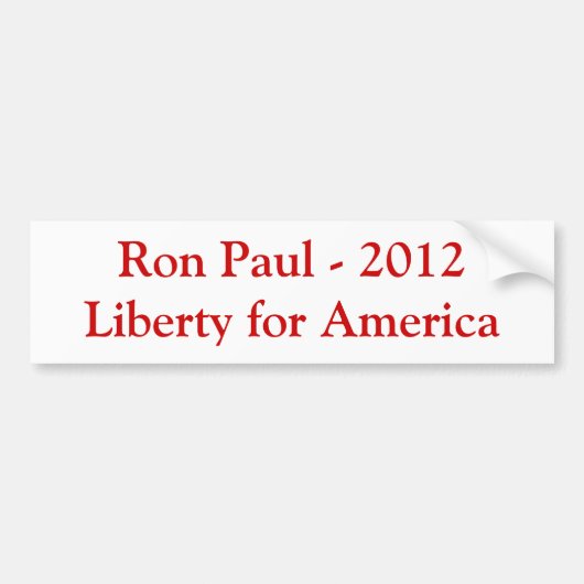 Ron Paul - Freiheit 2012 für Amerika Autoaufkleber (Vorne)
