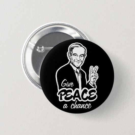 Ron Paul-Friedensknopf Button (Vorne & Hinten)