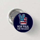 Ron Paul-Friedensknopf Button (Vorne & Hinten)