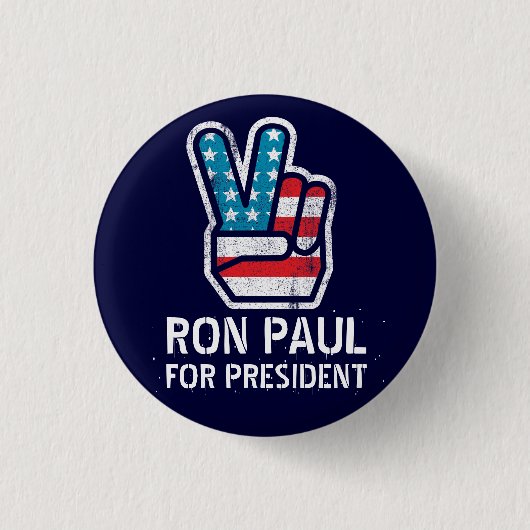 Ron Paul-Friedensknopf Button (Vorderseite)