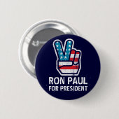 Ron Paul-Friedensknopf Button (Vorne & Hinten)