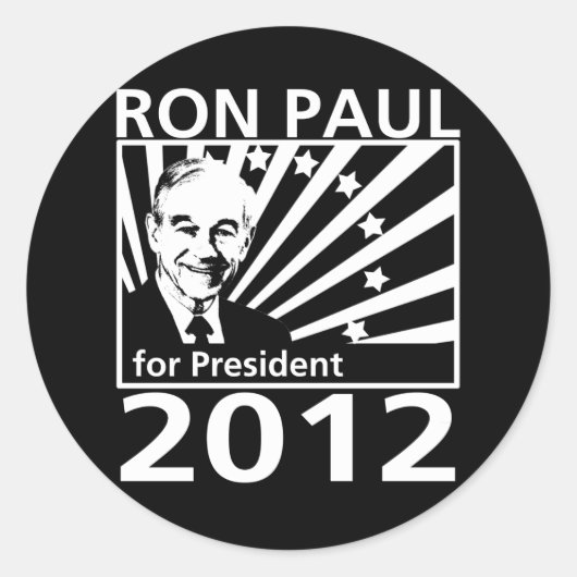 Ron Paul für den Präsidenten 2012 Runder Aufkleber (Vorderseite)