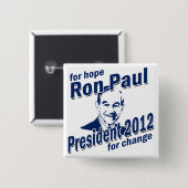 Ron Paul für Hoffnung und Änderung Button (Vorne & Hinten)