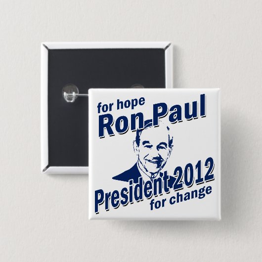 Ron Paul für Hoffnung und Änderung Button (Vorne & Hinten)