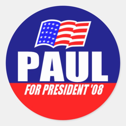 Ron Paul für Präsident 08 Stickers (Vorderseite)