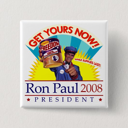 Ron Paul für Präsident Retro-Button Button (Vorderseite)