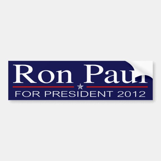Ron Paul für Präsidenten 2012 Autoaufkleber (Vorne)