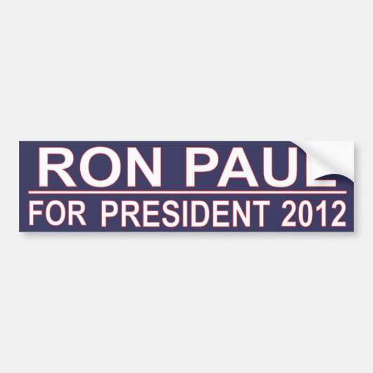 Ron Paul für Präsidenten 2012 Autoaufkleber (Vorne)