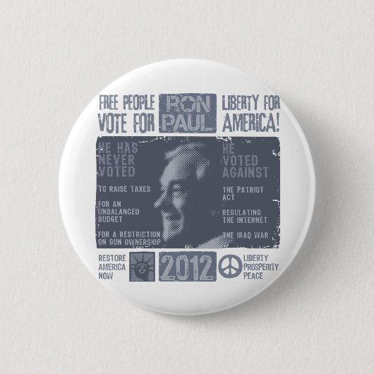 Ron Paul für Präsidenten 2012 Button (Vorderseite)